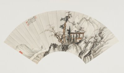 Paviljoen in de Winterbergen, China, Moderne Periode, 1933 door Qi Kun